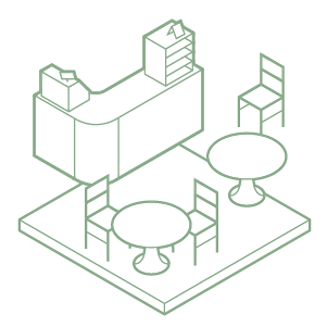illustration agencement de restaurant