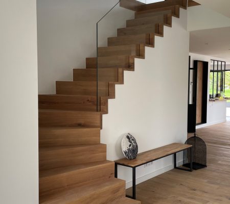aménagement d'un escalier et d'un parquet